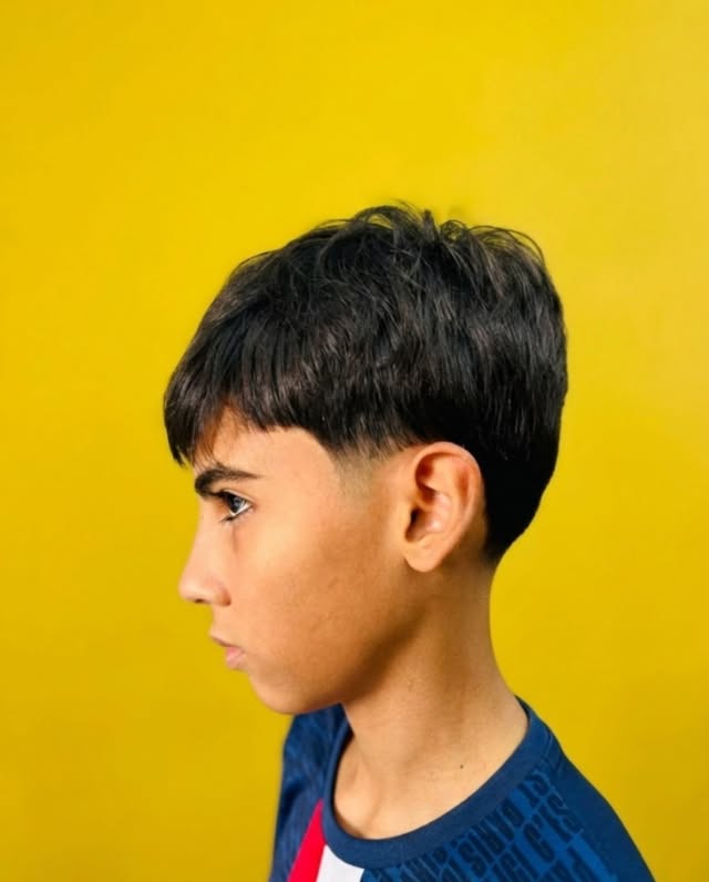 Corte infantil moderno feito pela Barbearia Simão